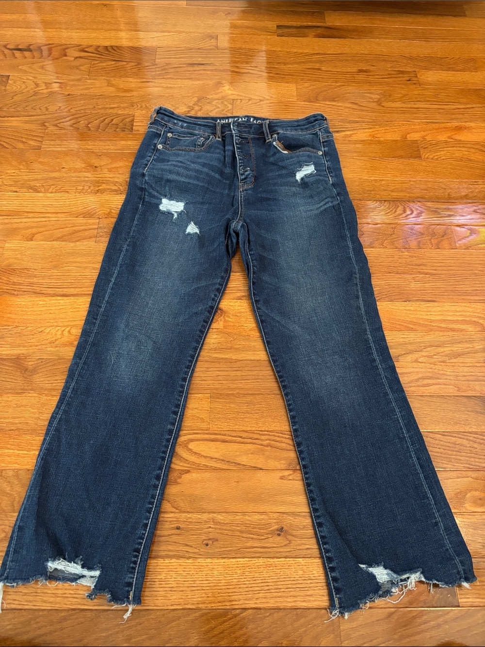 American Eagle Outfitters Dark Wash Distressed Jeans